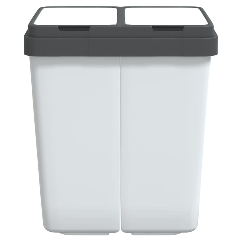 Marika Plastic Touch Top Kitchen Trash Can - 25L, White