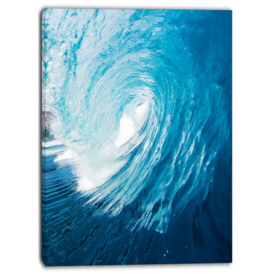 « ocean waves à hawaii », reproduction de photo sur toile tendue