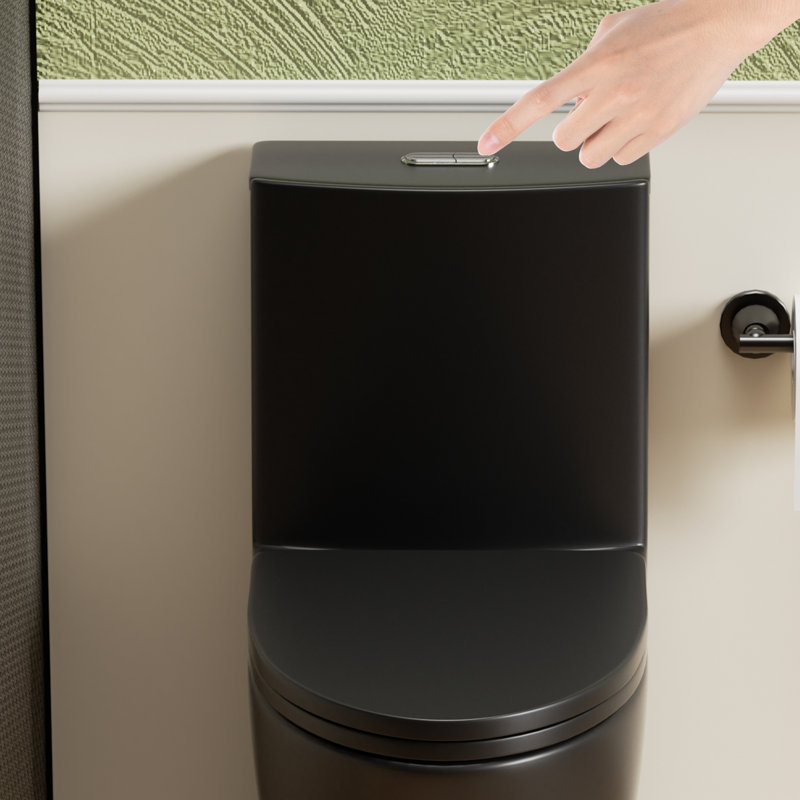 Housse de siège de toilette Seren, Noir mat