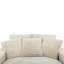 Chaise longue rembourrée en velours côtelé 58 po Sealy Snug, sans assemblage, ivoire