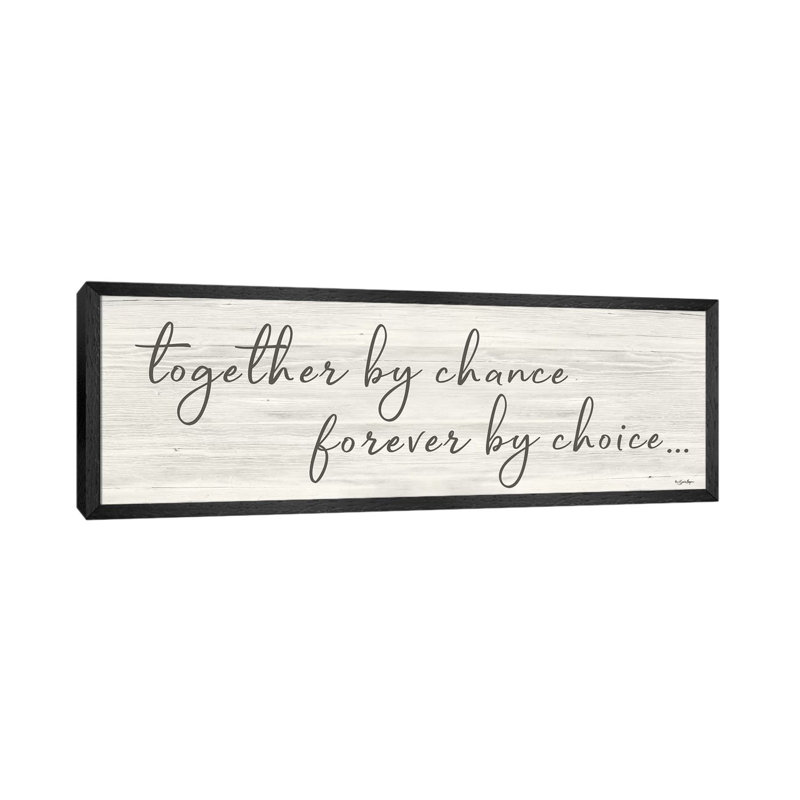 Together By Chance by Susie Boyer - Panoramic Print on Canvas, Black Floater Framed, 50.8cm H x 152.4cm W x 3.81cm D