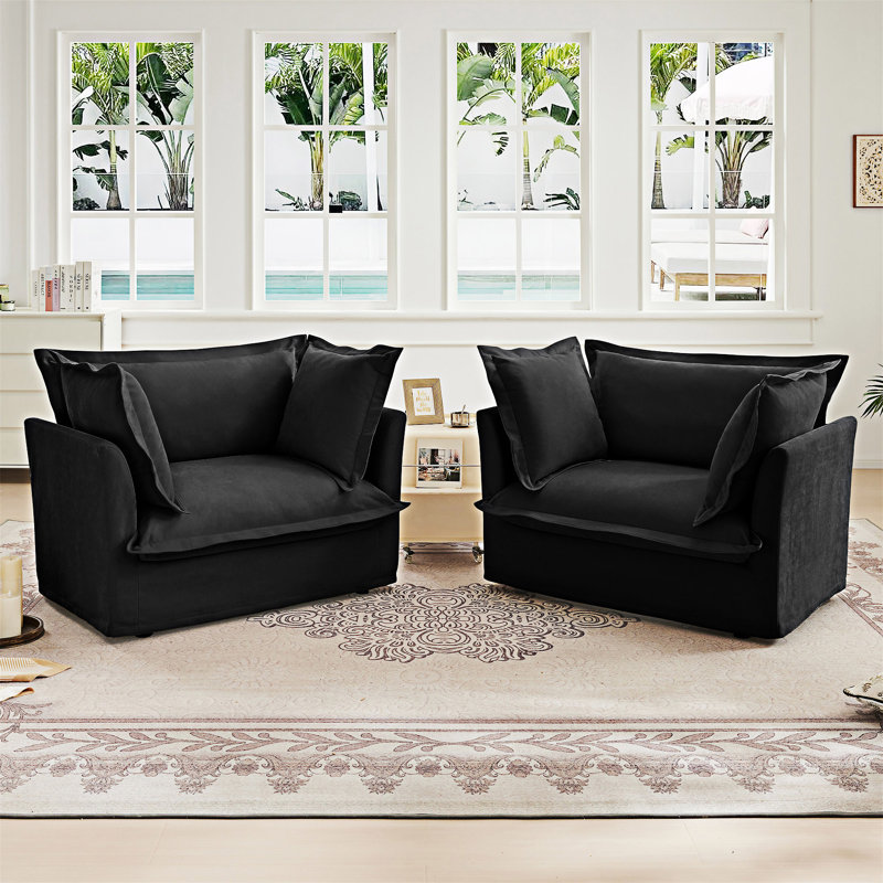 Ensemble de fauteuils d'appoint avec coussins