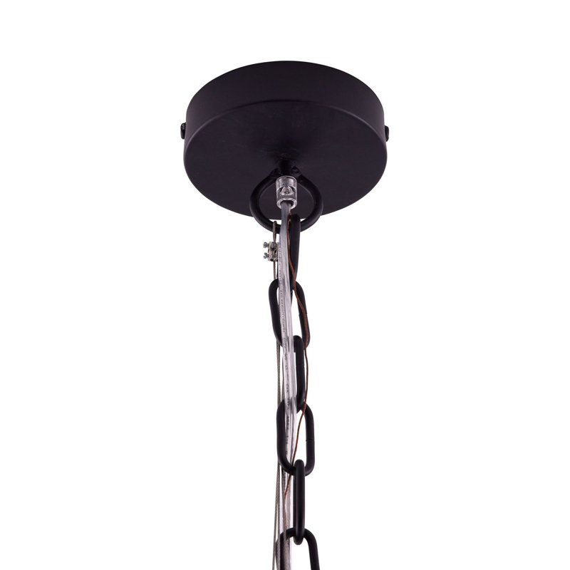Tilda Chandelier, 38" H x 36" W x 36" D, Black Stained Wood