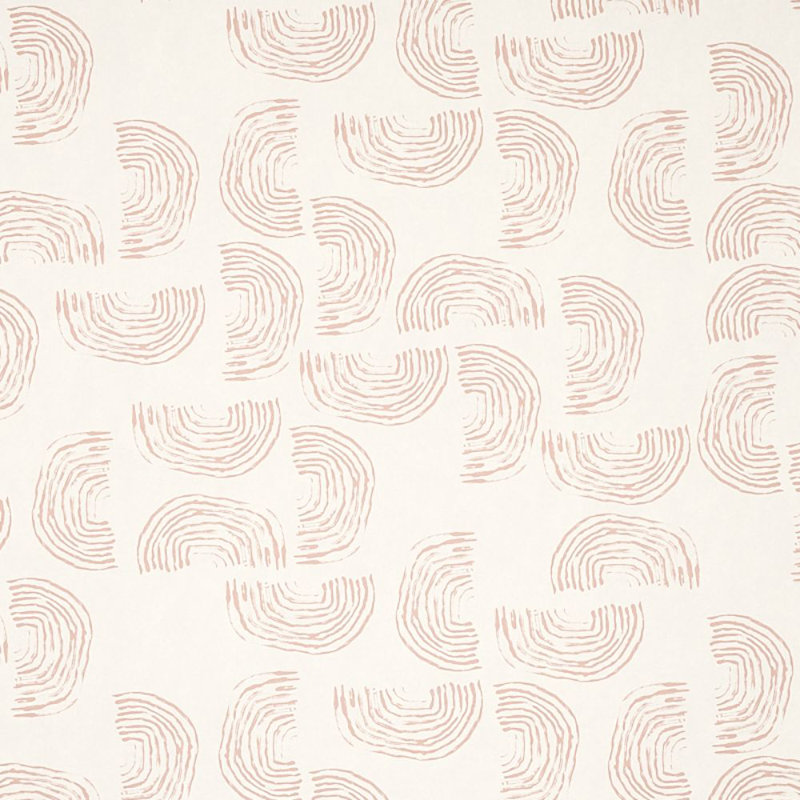 Papier peint Schumacher x Caroline Z Hurley Quansoo, CORAIL / IVOIRE