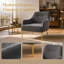Fauteuil moderne confortable avec dossier incurvé et pieds en métal - Chaise de lecture ou d'appoint parfaite-1705560238