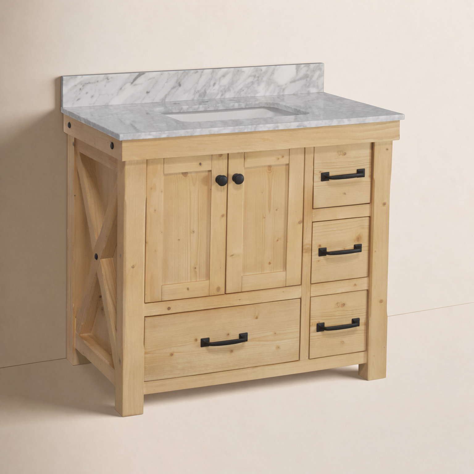 Galvan 36'' Single Bathroom Vanity, Drift Wood