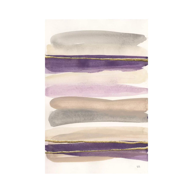 Gilded Amethyst I Crop by Chris Paschke - Wrapped Canvas Painting, 20.32 cm H x 30.48 cm W