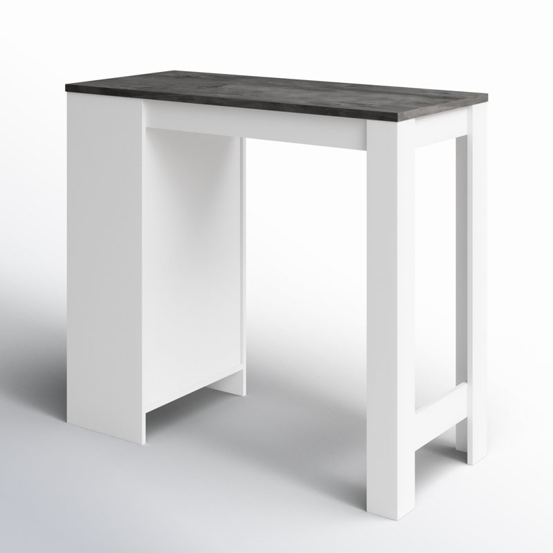 Ashton Dining Table, White/Concrete