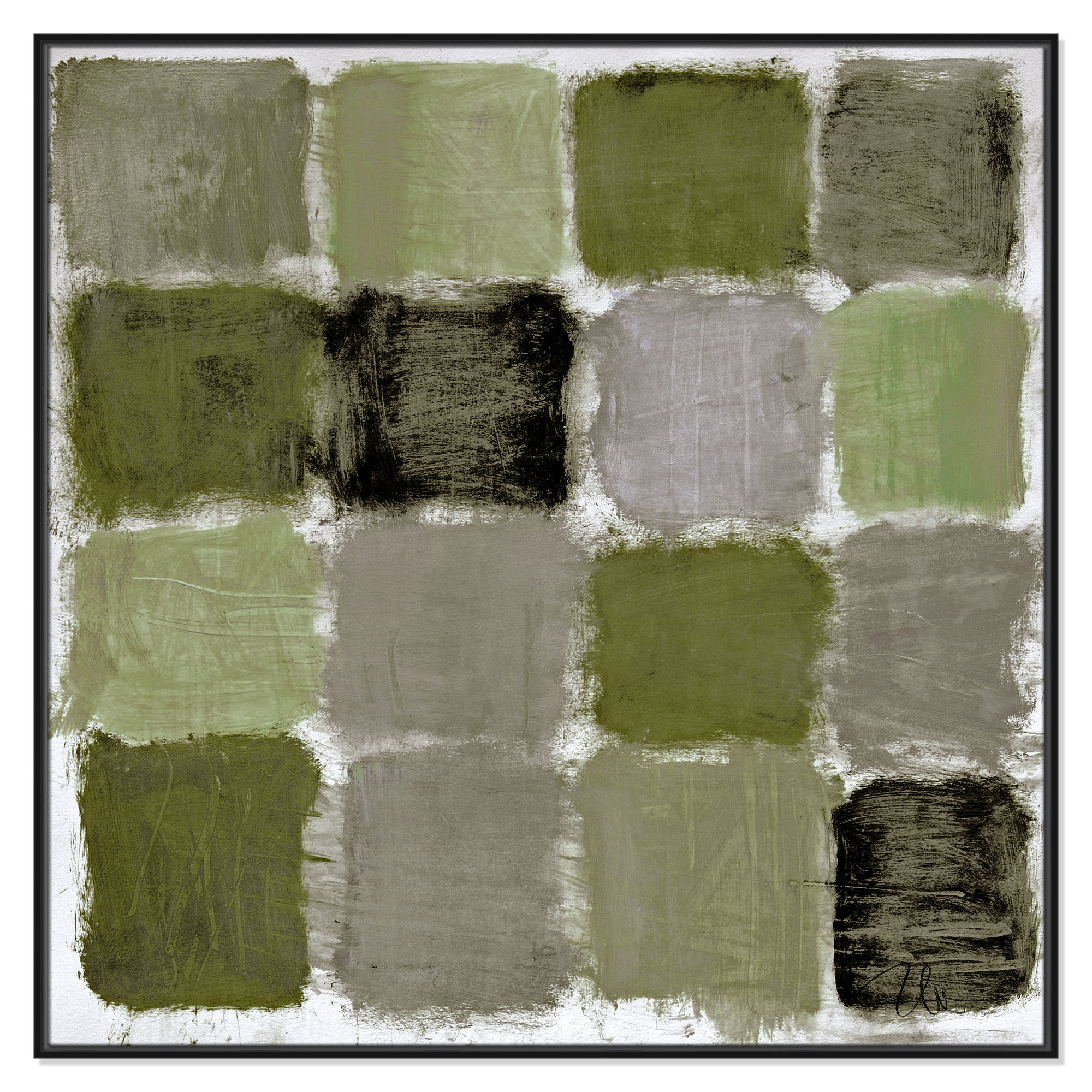 Powder Room Reflections Print by , Black, 46.5" H x 46.5" W
