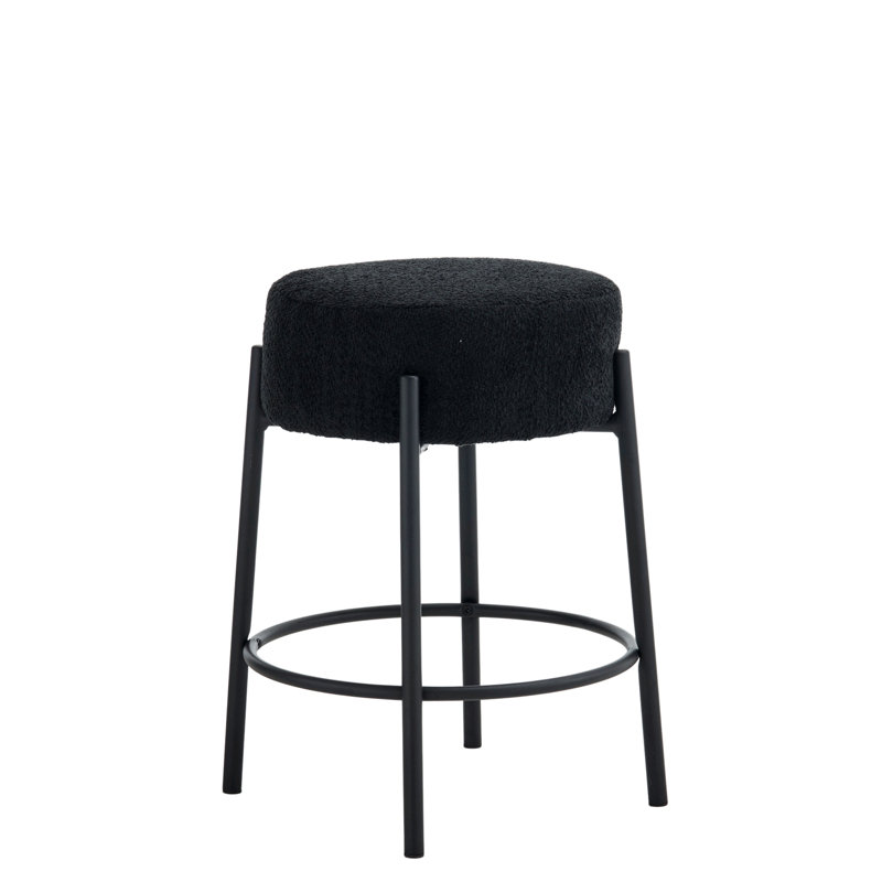 Deux tabourets de bar ronds, tabourets de salle à manger rembourrés contemporains, tabouret de bar moderne pour la maison