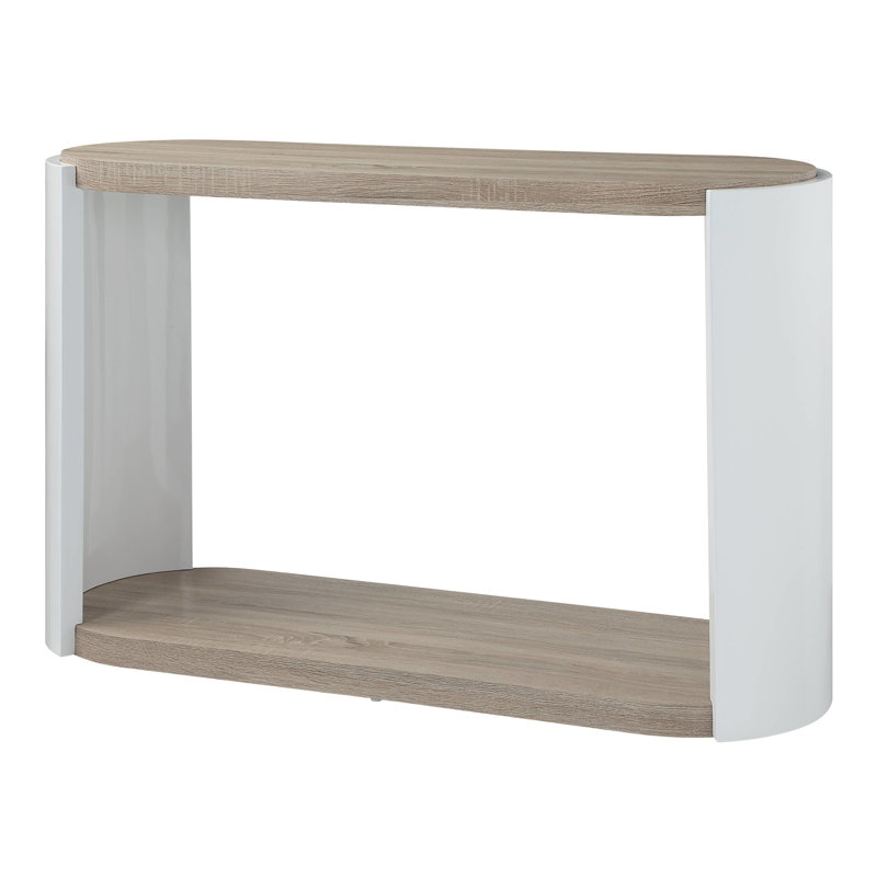 Chêne et blanc Table ultrabrillante - Fonctionnelle solide et élégante pour le patio