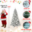 Arbre de Noël enneigé 6 pi avec 300 lumières blanches chaudes, 779 pointes, assemblage facile, base en métal pour décoration de Noël enneigée, ambiance, décoration, support-734810532