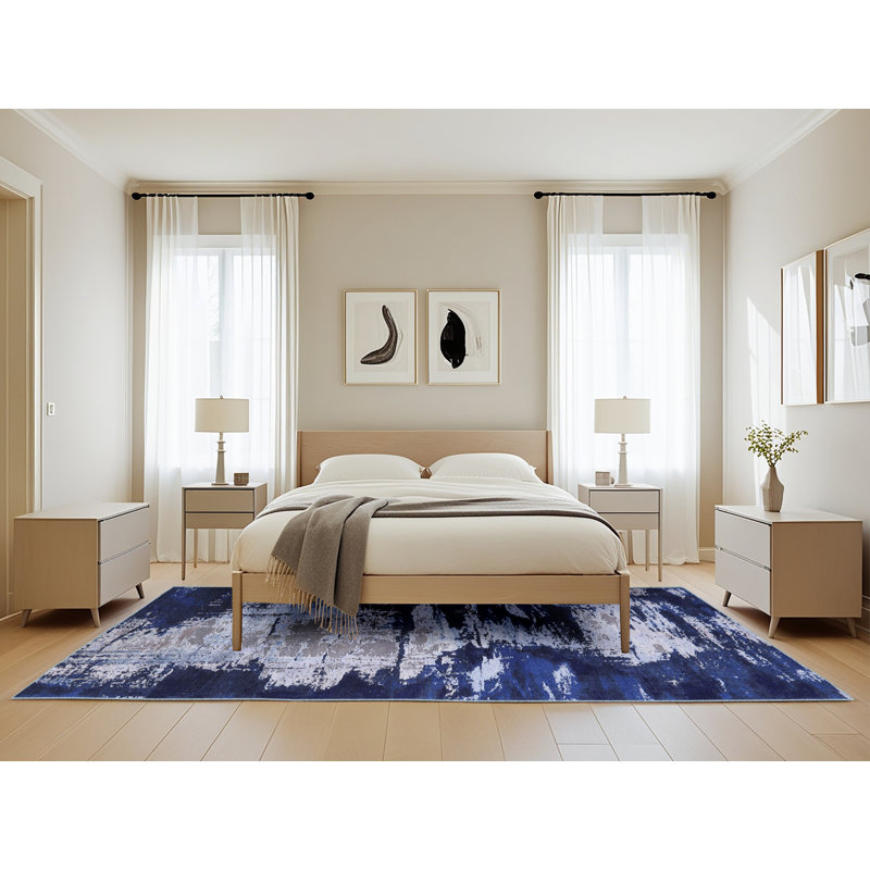 Brogden Abstract Indoor Rug, Rectangle 5' x 8'