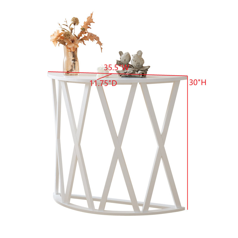 Table d'appoint Vienna, Blanc