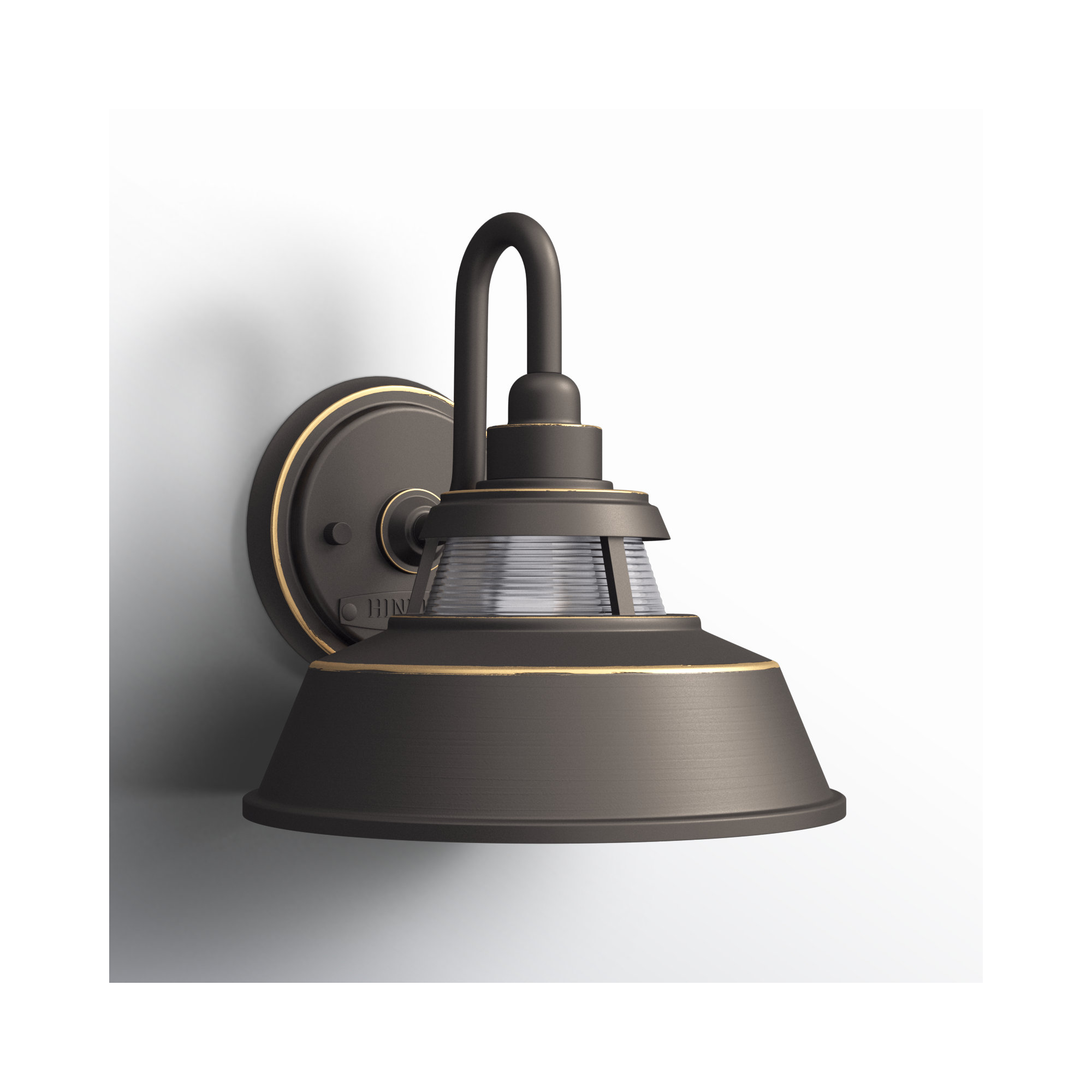 Calum Single Light Bell Outdoor Aluminum Wall Light, 10" H x 10" W x 10" D, Oil Rubbed Bronze