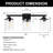 Lilwen 3-Light Matte Black Modern Bathroom Vanity Light with Water Glass Shade