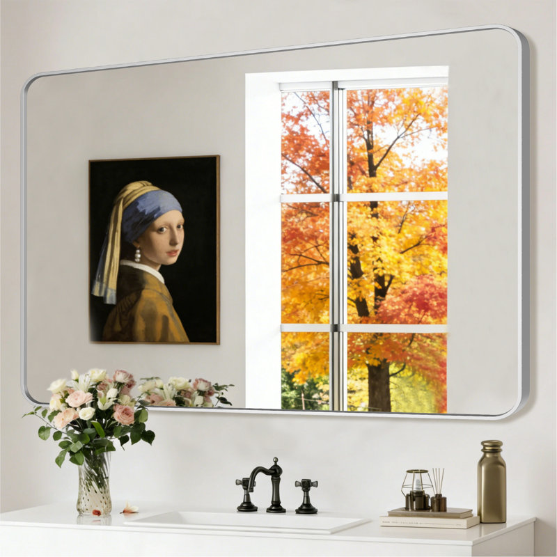 Ensemble de 2 miroirs muraux Viridiana, 30" x 40", Silver
