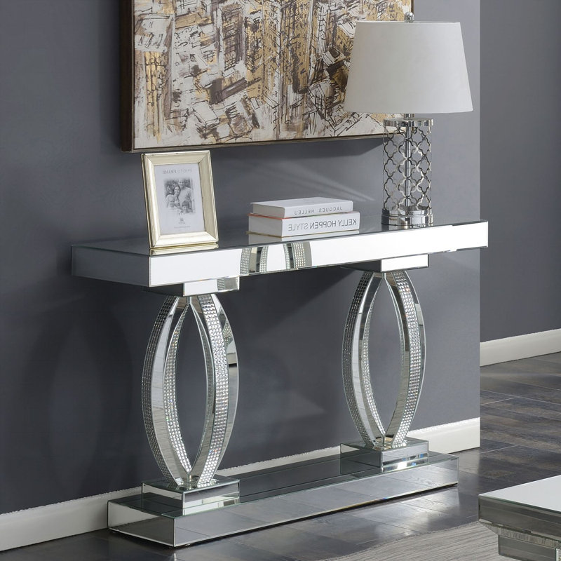 Canapé avec miroir en acrylique Drea Silver