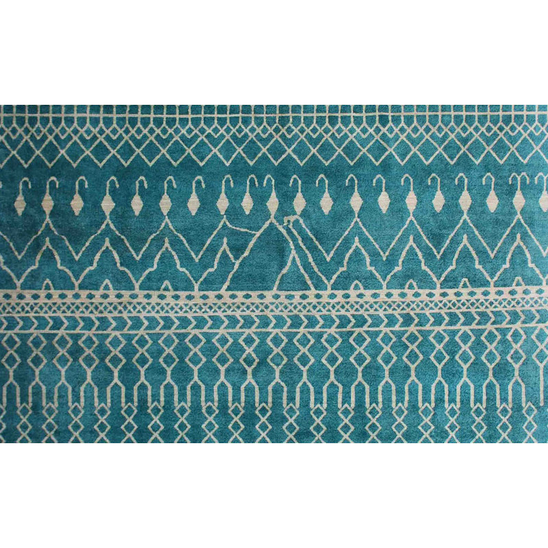 Rectangle 244 cm x 308 cm Geometric Hand Knotted Area Rug