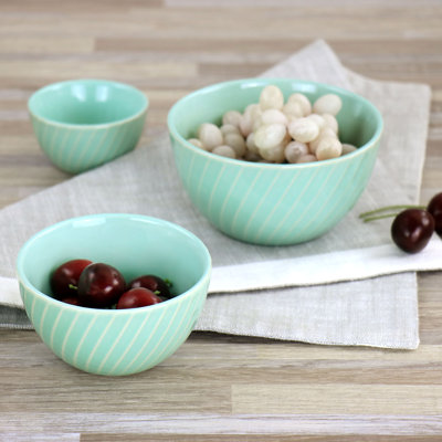 3 Piece Stoneware Dessert Bowl Set