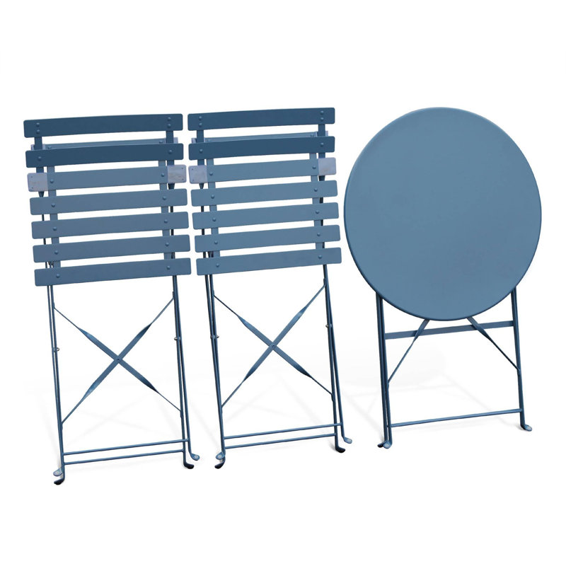 Westcliff Bistro Table Set with 2 Chairs, Blue