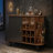 39" Modern Fluted Bar Cabinet with Storage Drawer & Hidden Side Compartments-129194103