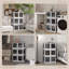 Armoire, bacs de rangement, bac de rangement en plastique, empilable avec couvercles, 3 ensembles de rangement pliables et sur roulettes