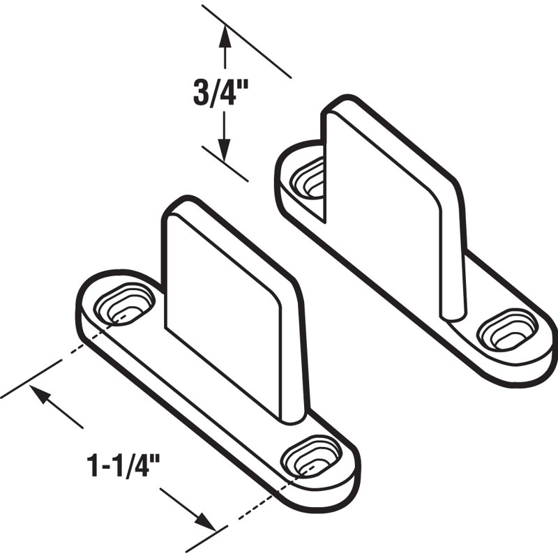 Floor Guide Wardrobe Door Nylon (4 Pack)