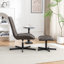 Fauteuil d'appoint pivotant en similicuir Trunell-1855815576