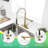Brushed Gold Single Lever Kitchen Sink Faucet With Pull Down , Stain - Surface, Fast Installation Contemporary In Gold, Hole Design, Efficient Water Mixing
