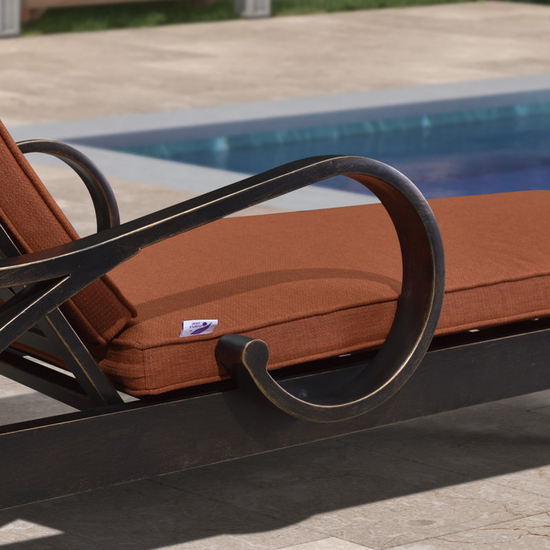 Ensemble de chaises longues inclinables 80,31 po Mauve, Orange