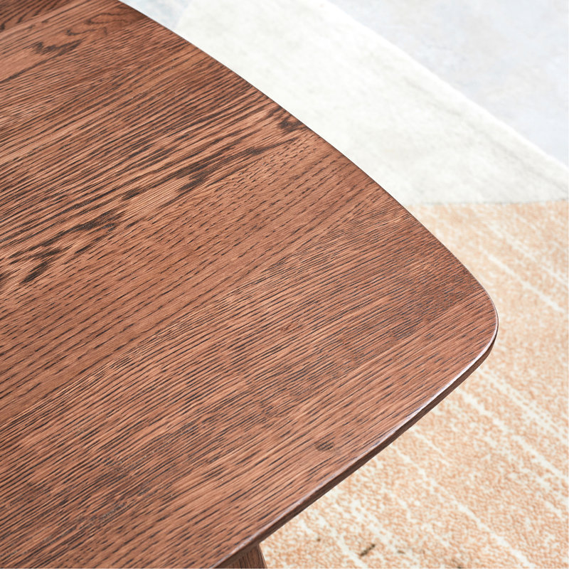 Bureau rectangulaire en bois de chêne massif - table basse avec rangement, facile à assembler, noyer pour l'assemblage
