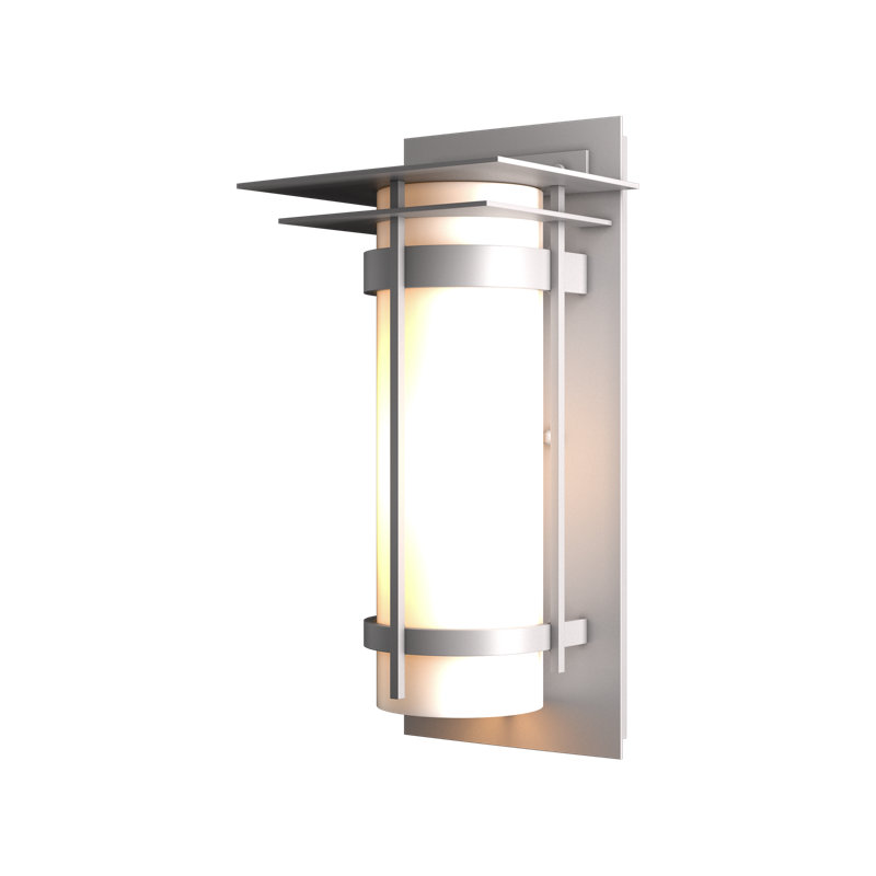 Banded 1 - Bulb Outdoor Flush Mount, Coastal Burnished Steel, 12.5" H x 6" W x 4.7" D