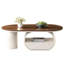 Table basse 48,03 po en métal blanc