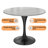 Heatherton 36" Round Dining Table with Sintered Stone Top and Black Steel Pedestal Base Kitchen Table Seats 2-4 Person-533914999