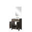 24 po De salle de bain en chêne brun, avec comptoir en acrylique, miroir, meuble-lavabo simple en chêne, comptoir,-121569602