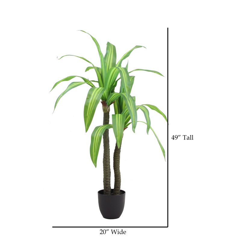 49 po Faux arbre Dracaena en pot