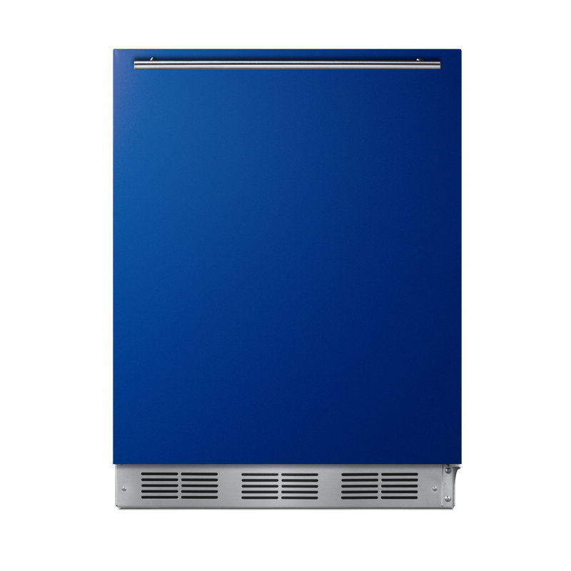 Summit Appliance 5 Cubic Feet Freestanding Mini Fridge with Freezer, Blue/Black