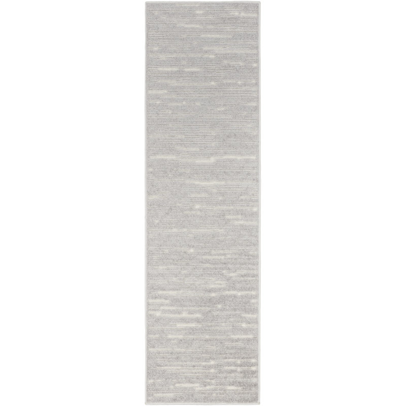 Ebern Designs Lureatha Light Grey Modern Indoor Rug, Runner 2' x 6'