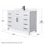 Meuble-lavabo simple autoportant 48 po avec plateau en marbre Beckett-61870912-61870911-61870907