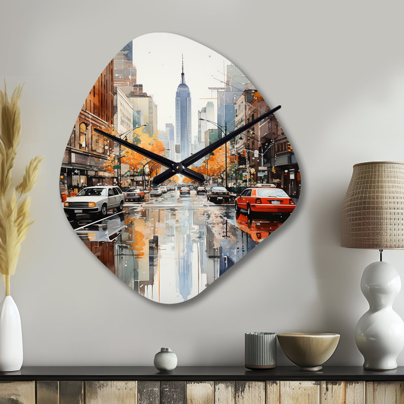 Horloge murale grise de New York, Petit