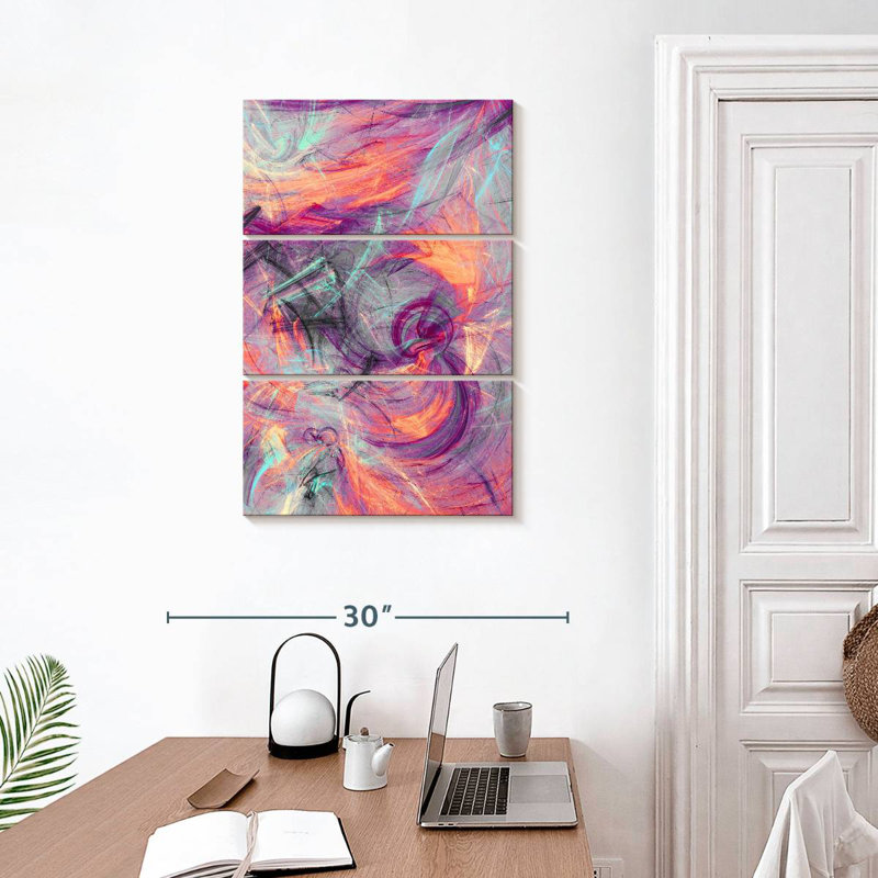 Avery Unicorn Streaks Abstract, 32" H x 20" W