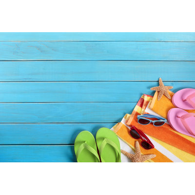 Beach Scene - Wrapped Canvas Print