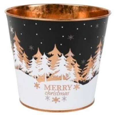 Merry Christmas Winter Night Printed Bucket