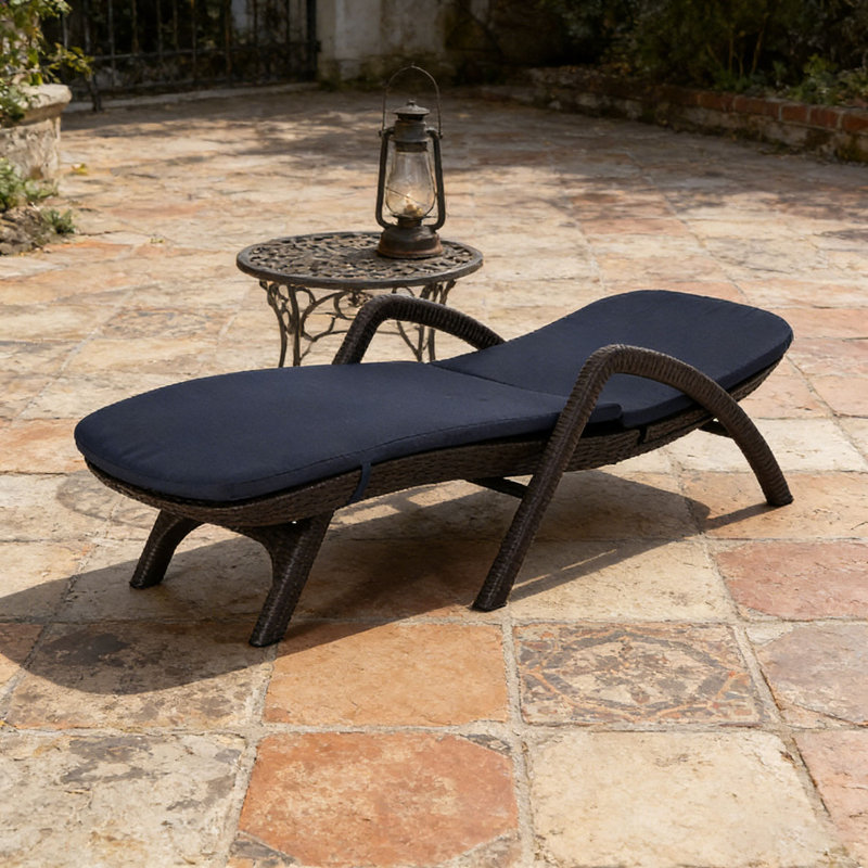 CHAISE Longe avec coussin