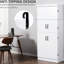 Garde-manger autoportant de 70 po de hauteur, 6 tablettes avec 2 portes réglables et 4 portes, un garde-manger blanc, des tablettes,