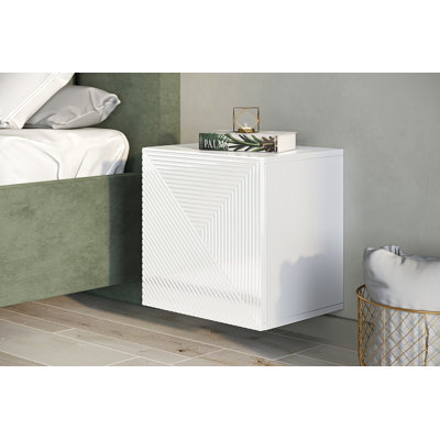 Aagam 40cm W Manufactured Wood Bedside Table