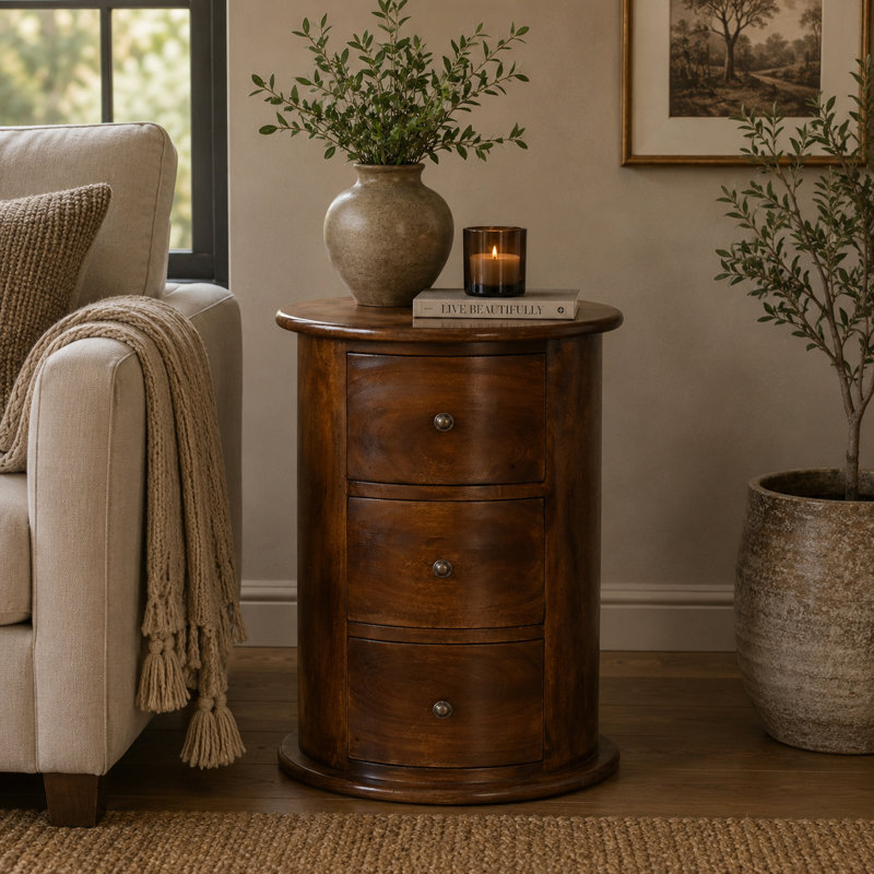 Quevedo Solid Wood 3 - Drawer Standard Accent Chest