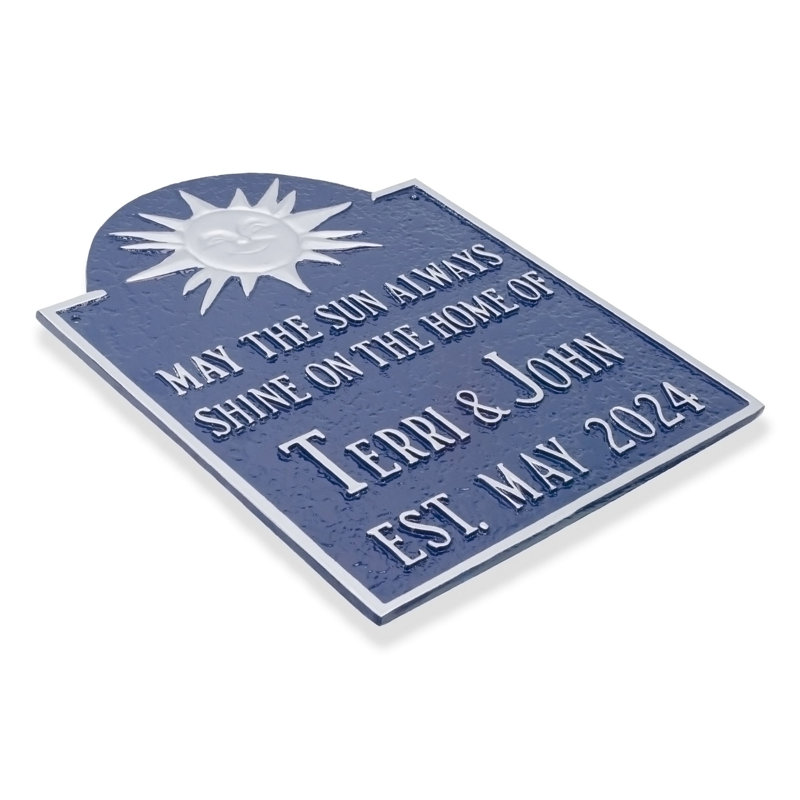 Plaque d’adresse murale sur 4 lignes, Noir / argent, Oui