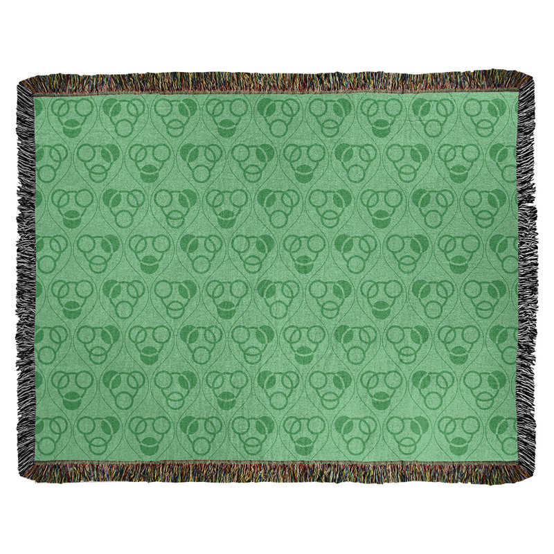 Couverture en coton tissé Classic, L 37 po x L 52 po, Bleu-vert